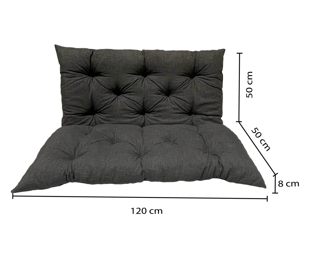 Bankauflage , Rückenkissen mit Befestigungsbändern - Pillows24