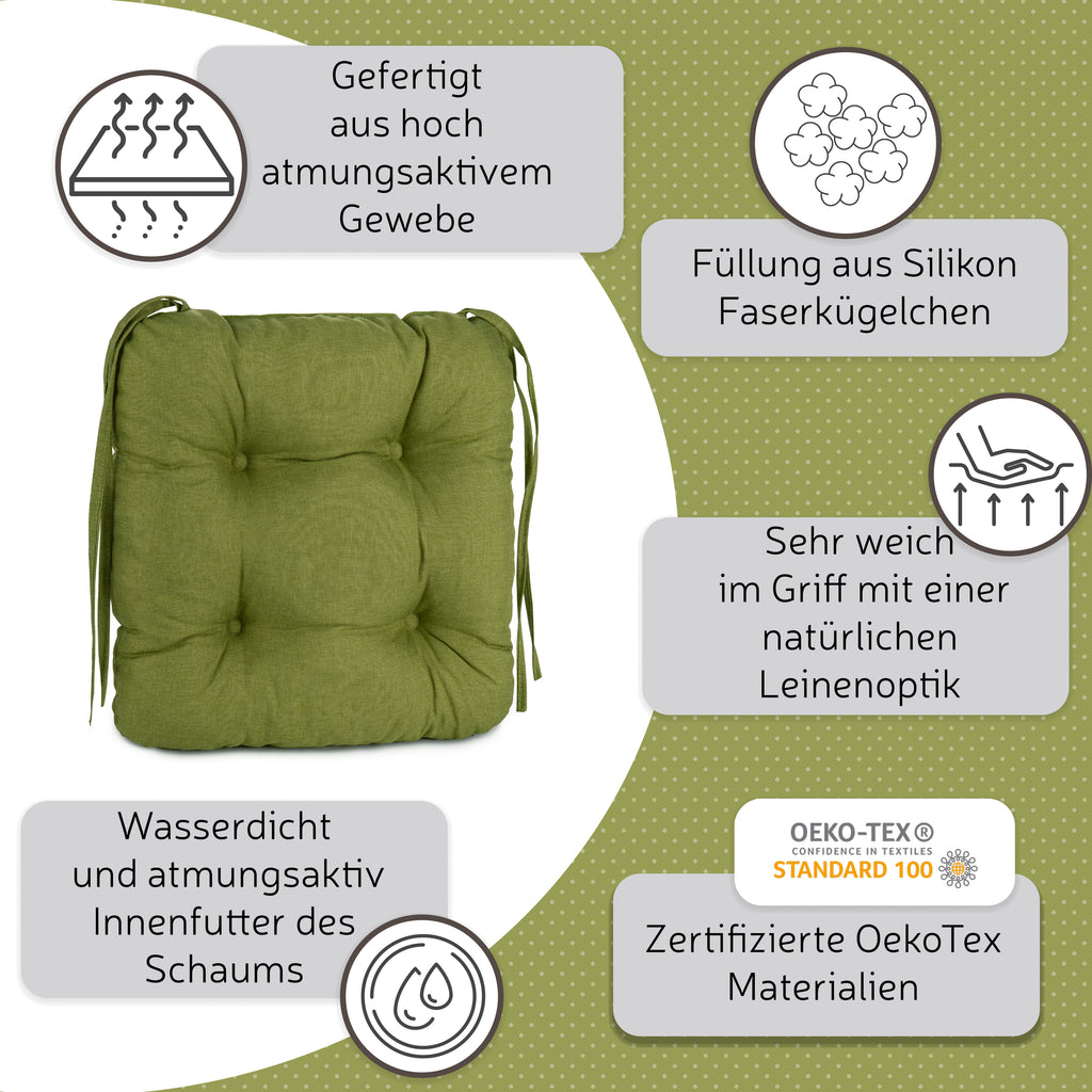 Stuhlkissen 4er Set - Pillows24